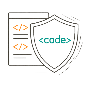 Code mit Schild